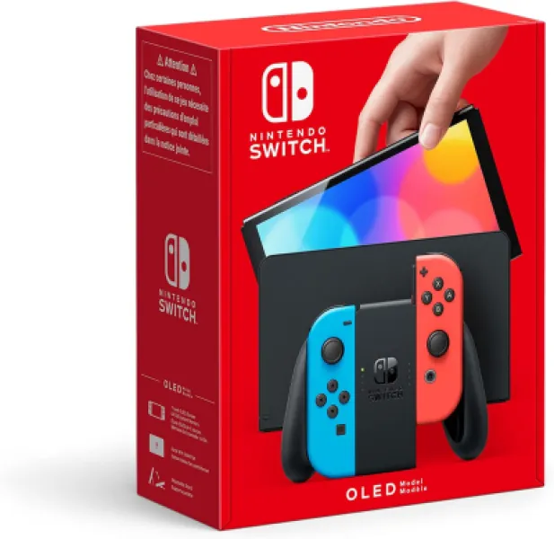 Nintendo Switch (OLED Model), Neon Blue/Neon Red, Int Version